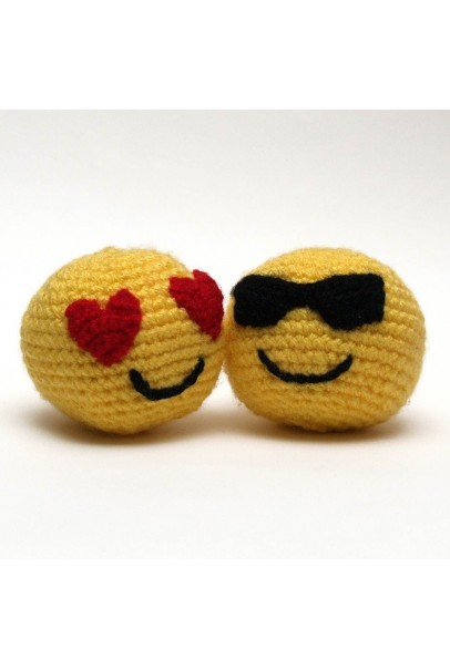  Amigurumi Soft Toy- Handmade Crochet- Sunglass Emoji